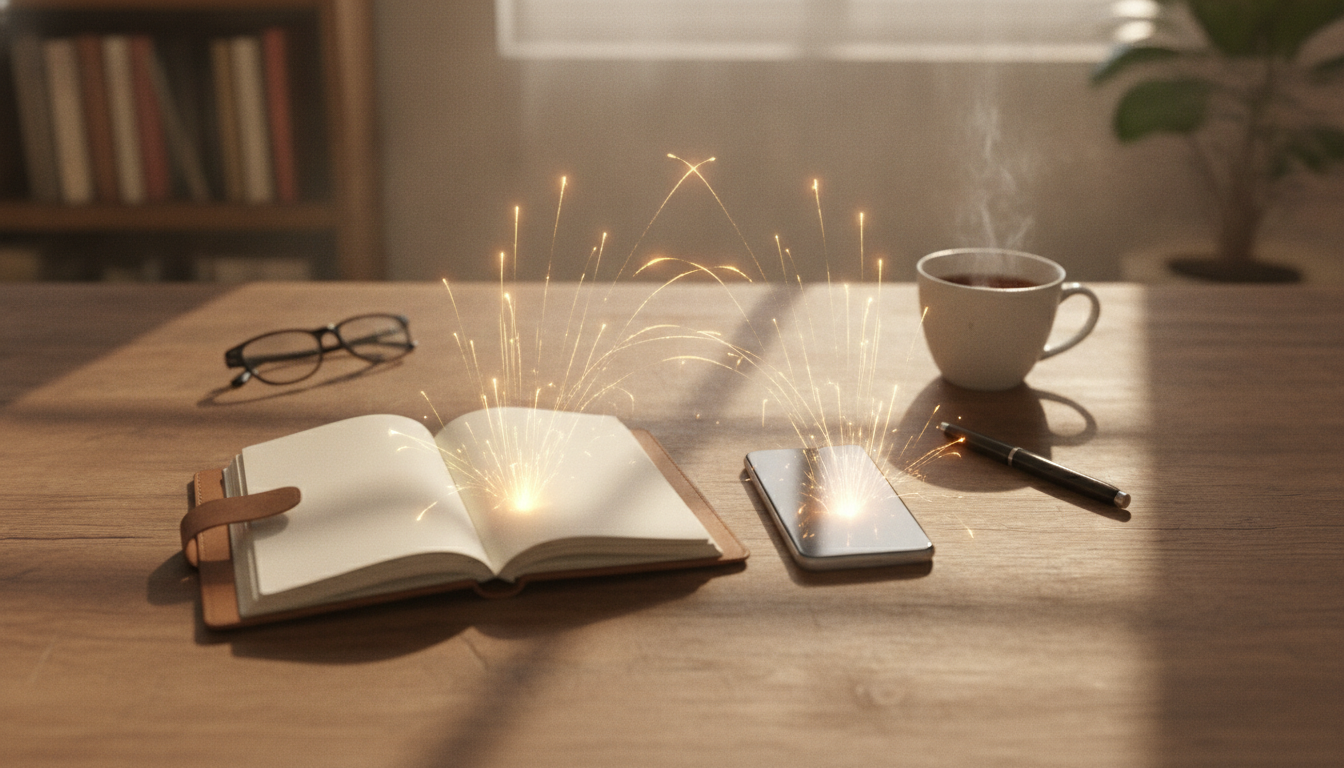 A workspace where ideas are starting to flow easily